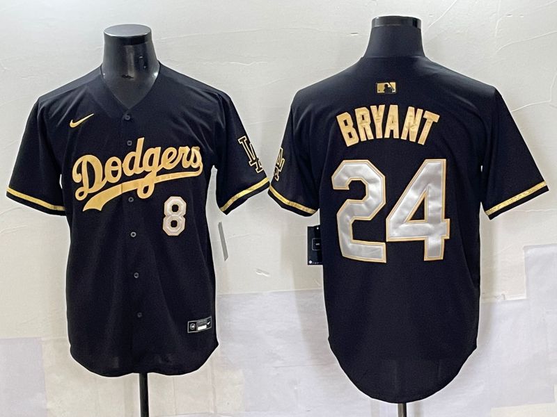 Men 2025 Los Angeles Dodgers #24 Bryant Black gold Nike MLB Jersey style 7071->los angeles dodgers->MLB Jersey